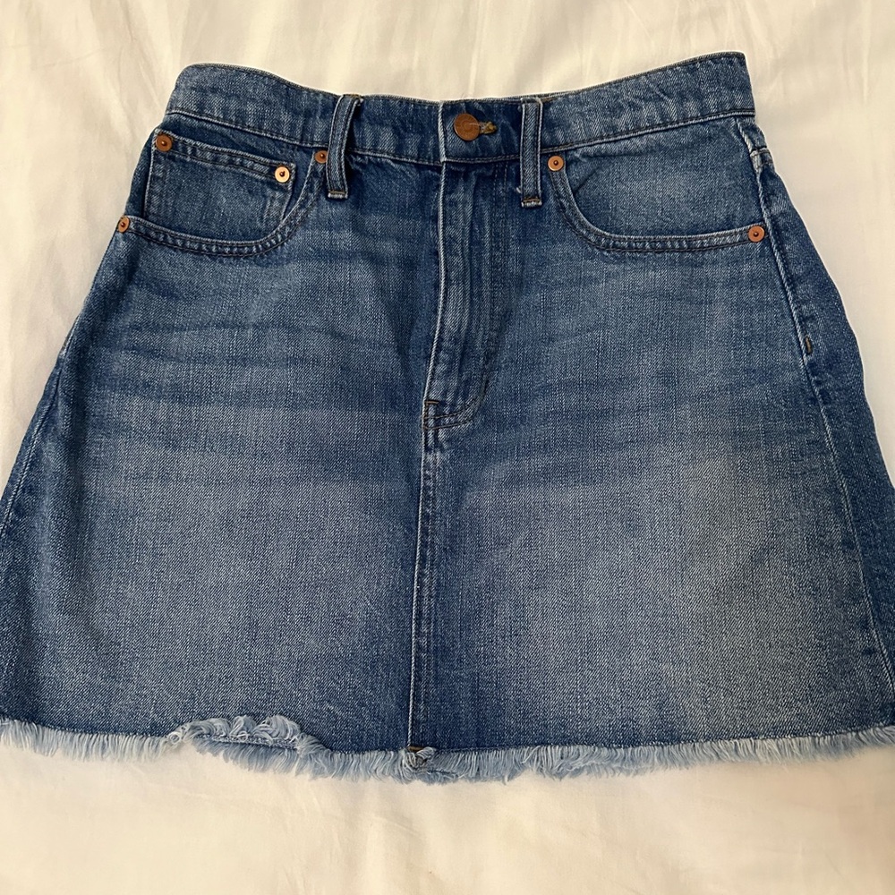 Madewell Rigid Denim A-Line Skirt
